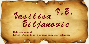 Vasilisa Biljanović vizit kartica